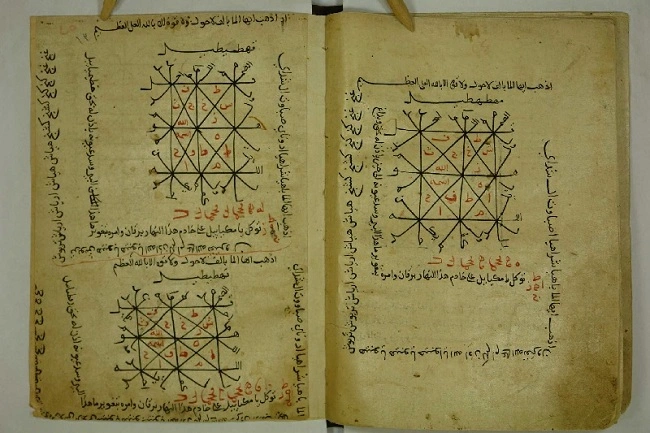 الرموز في فتح الذخائر المطالب والكنوز مخطوط ملون