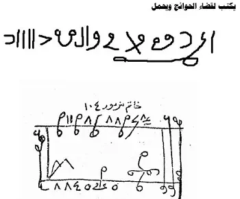 لقضاء الحوائج يكتب ويحمل