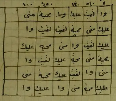 للمحبة والجلب تكتب على الكف