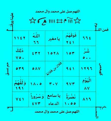 وفق مخمس ملكوتي عرشي