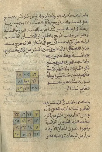 مخطوط علم الاوفاق صور