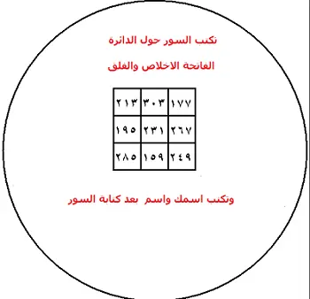 طلسم عقد الالسن الدائري